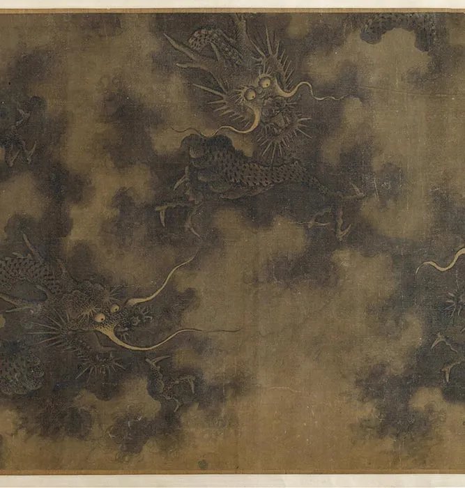 传陈容《九龙行雨图》卷_05