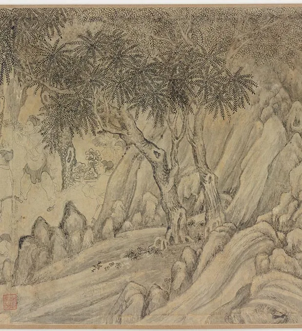 传李公麟《莲社图》卷_24