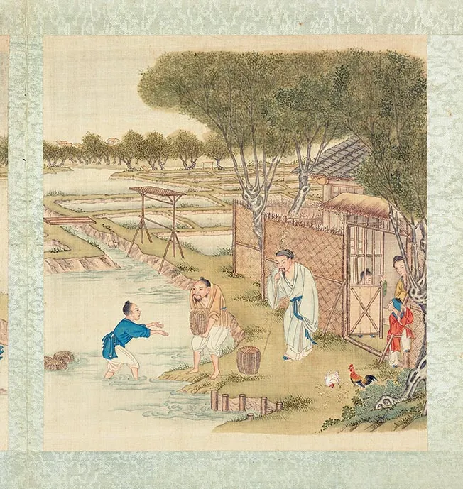 清人《耕织图册》彩绘本_46