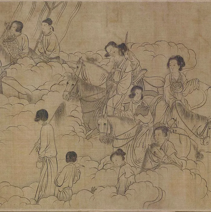传李公麟白描《西岳降灵图》卷_08