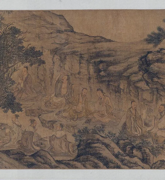 传李公麟《兰亭雅集图》卷_07