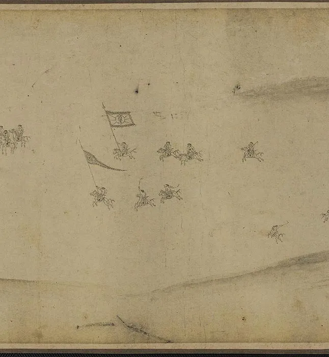 传李公麟白描《汴桥会盟图》卷_20