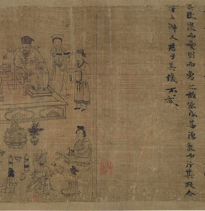 李公麟白描《孝经图》卷_12