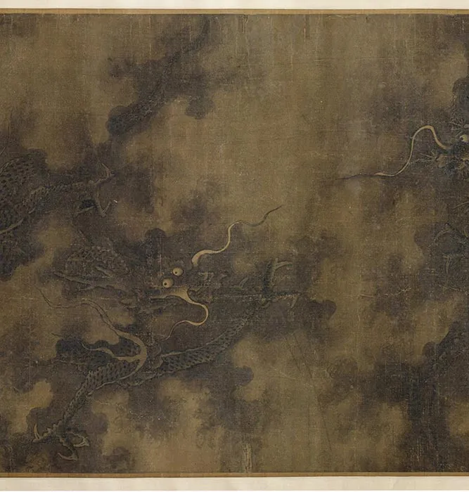 传陈容《九龙行雨图》卷_07