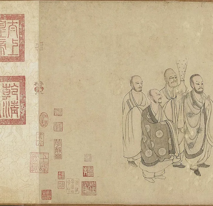 传李公麟白描《华严经变图》卷_04