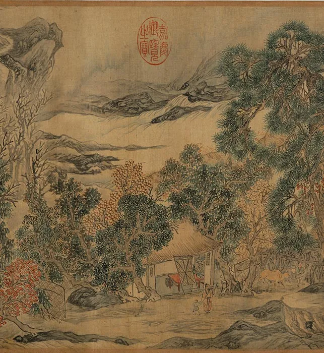 唐寅山水画《耕织图》卷_05