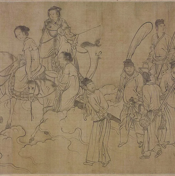 传李公麟白描《西岳降灵图》卷_12