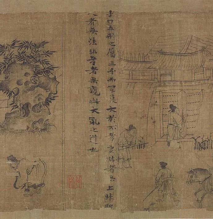 李公麟白描《孝经图》卷_10