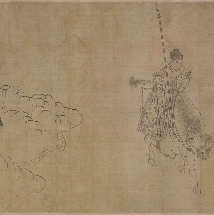传李公麟白描《西岳降灵图》卷_09