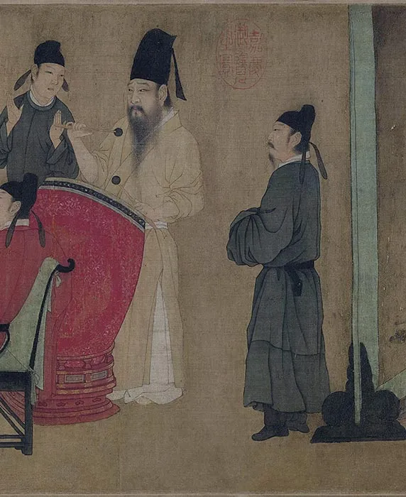 顾闳中韩熙载夜宴图卷_21