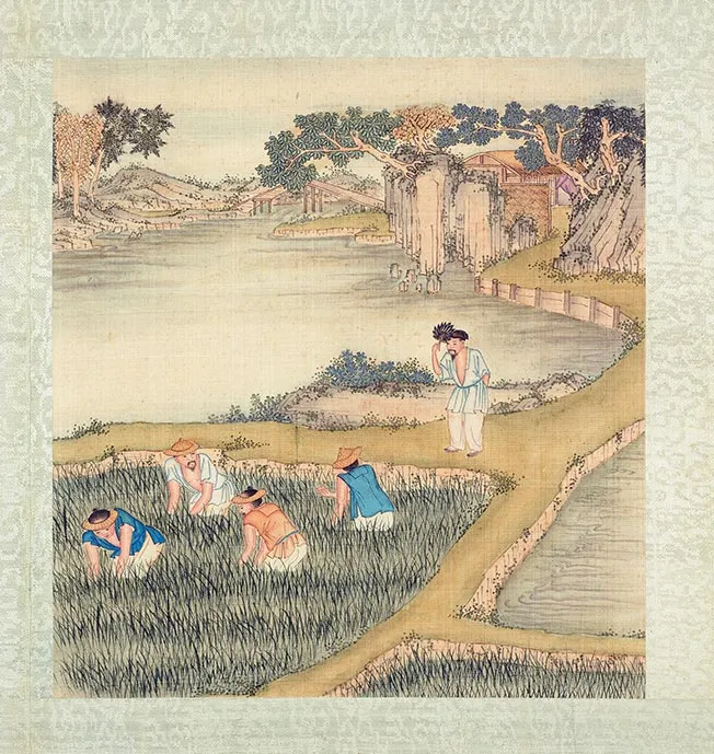 清人《耕织图册》彩绘本_34