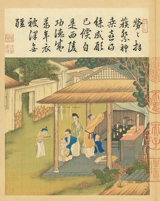 冷枚《耕织图》册_09
