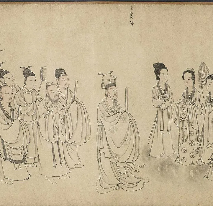 传李公麟白描《华严经变图》卷_14