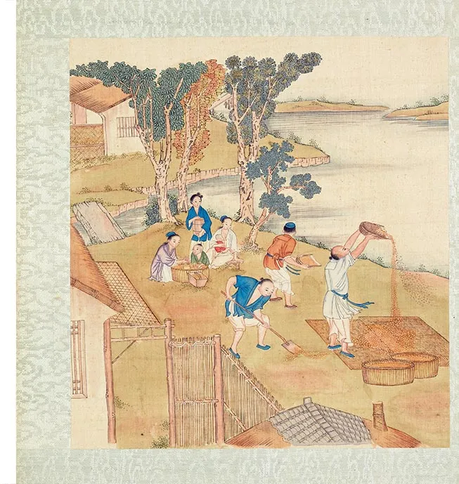 清人《耕织图册》彩绘本_27