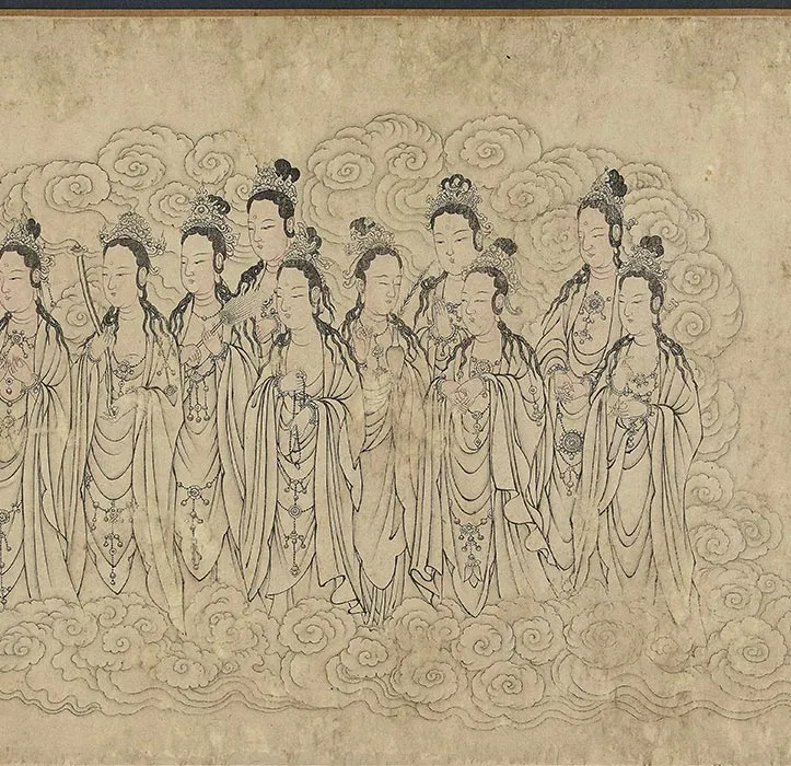 传李公麟白描《华严经变图》卷_30
