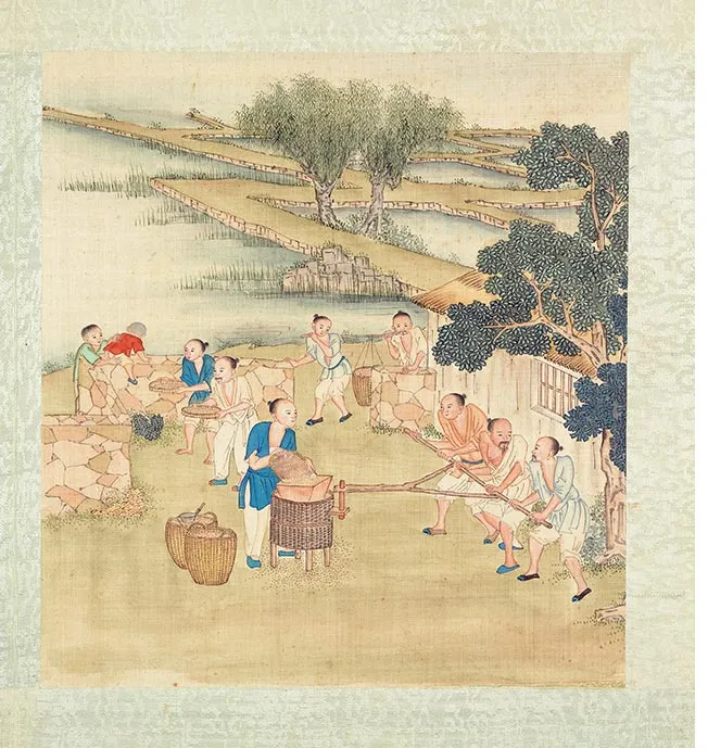 清人《耕织图册》彩绘本_26