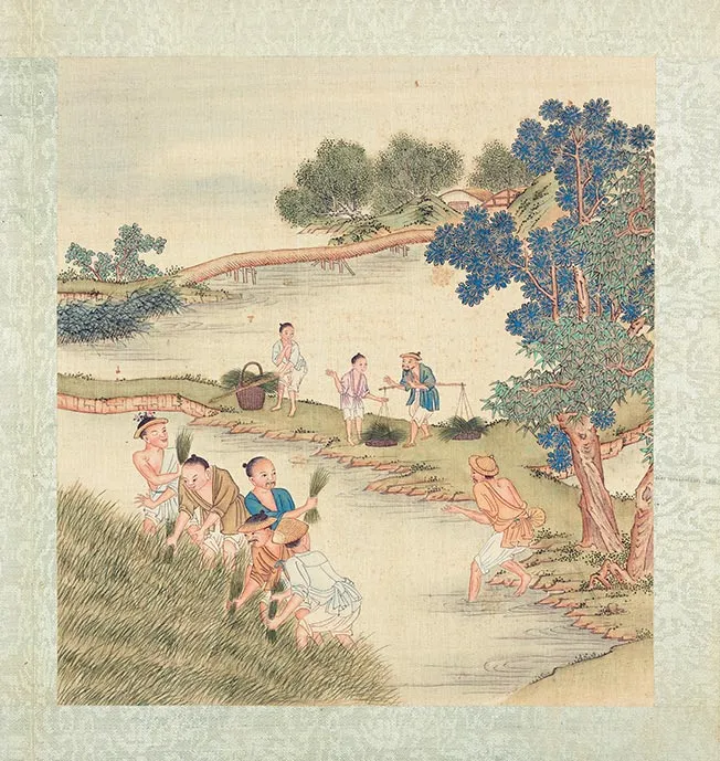 清人《耕织图册》彩绘本_38