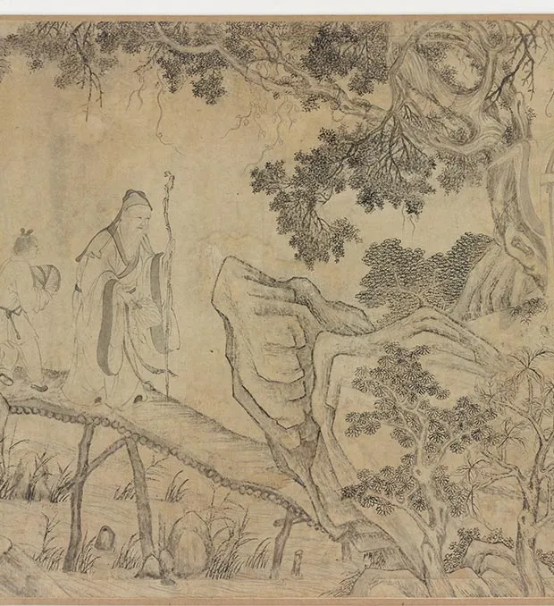 传李公麟《莲社图》卷_21