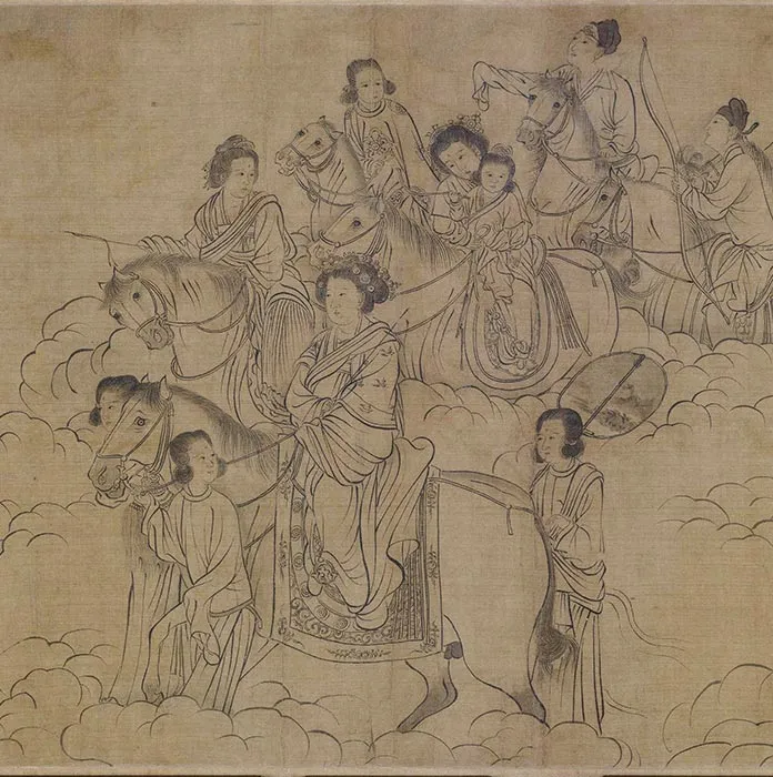 传李公麟白描《西岳降灵图》卷_07