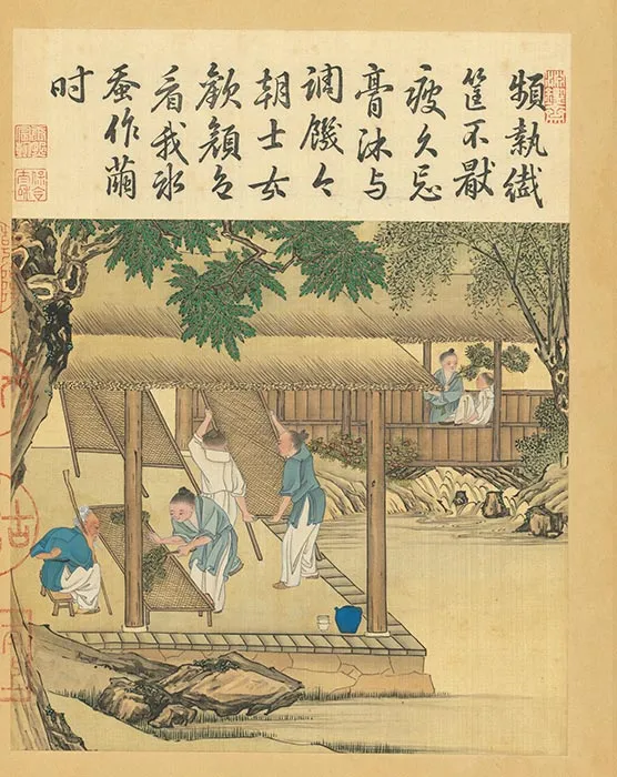 冷枚《耕织图》册_16