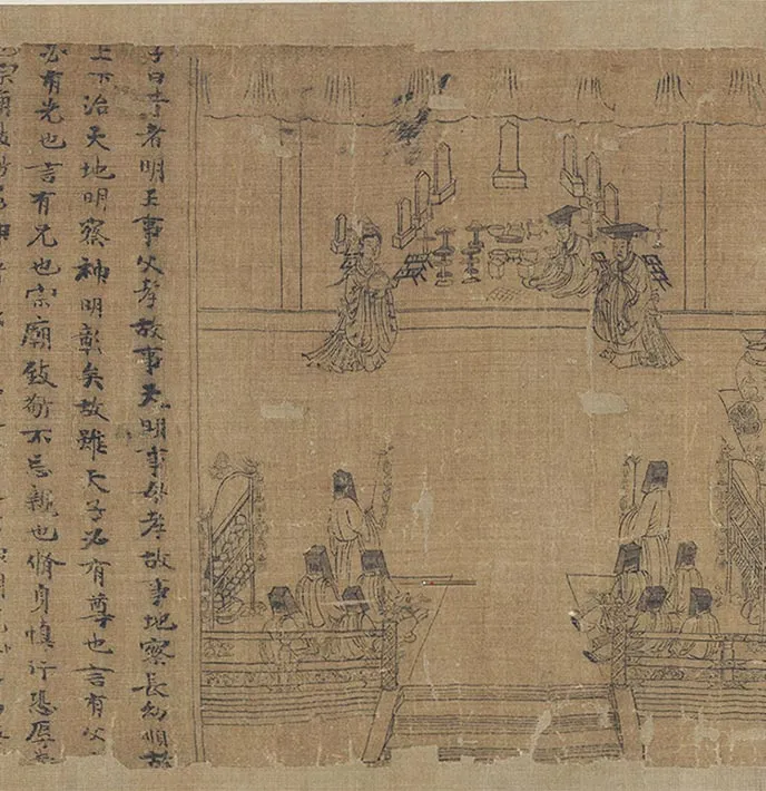 李公麟白描《孝经图》卷_04