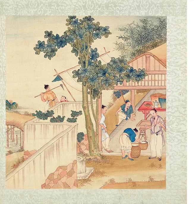 清人《耕织图册》彩绘本_12