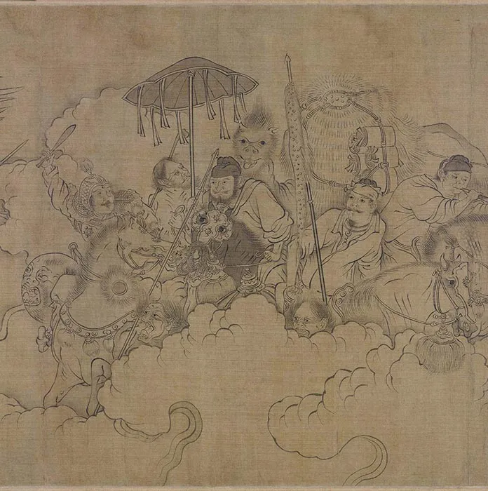 传李公麟白描《西岳降灵图》卷_15