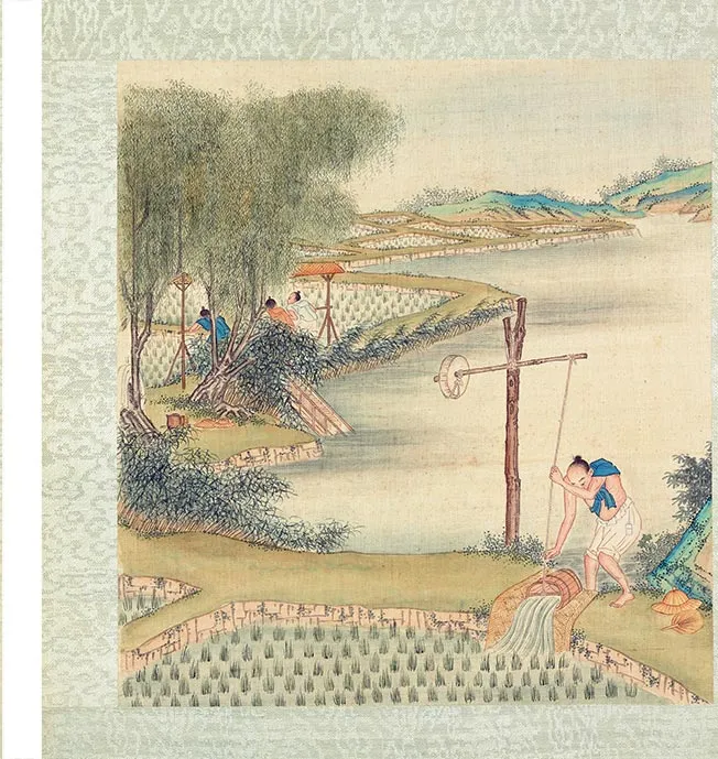 清人《耕织图册》彩绘本_33