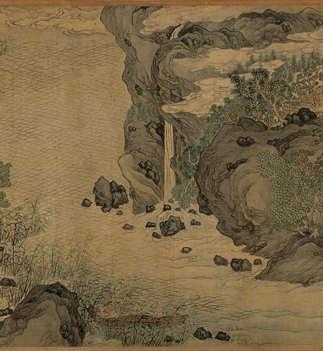 唐寅山水画《耕织图》卷_13