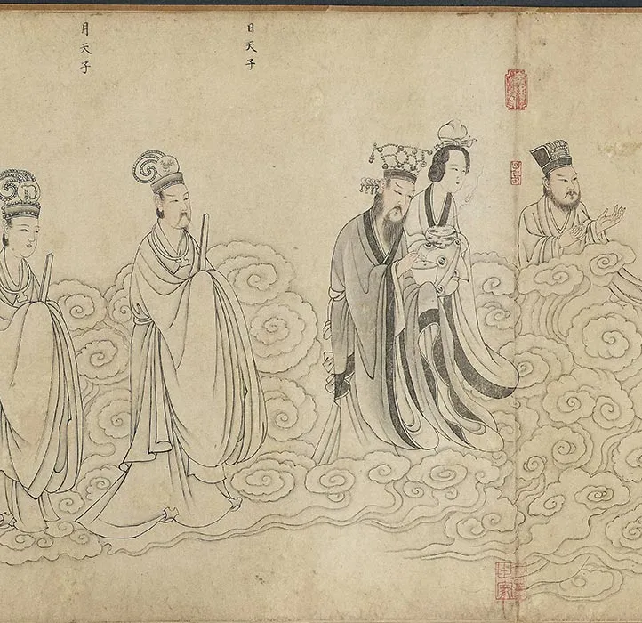 传李公麟白描《华严经变图》卷_09
