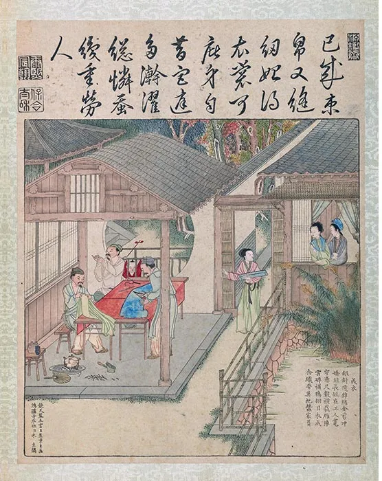 46《御制耕织图·成衣》