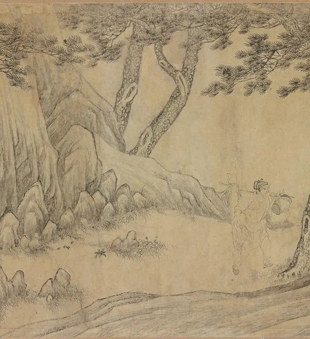 传李公麟《莲社图》卷_33