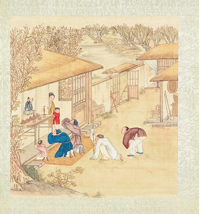 清人《耕织图册》彩绘本_24