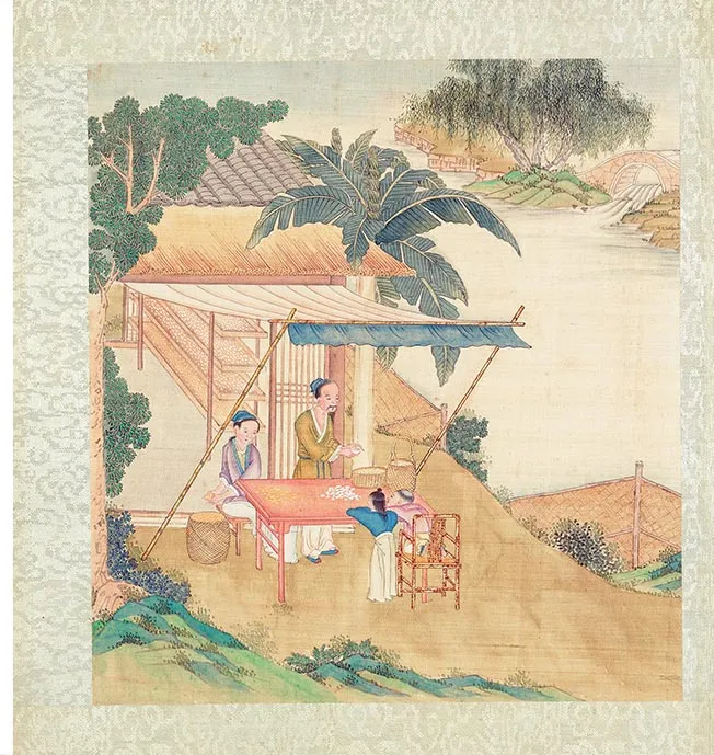 清人《耕织图册》彩绘本_13