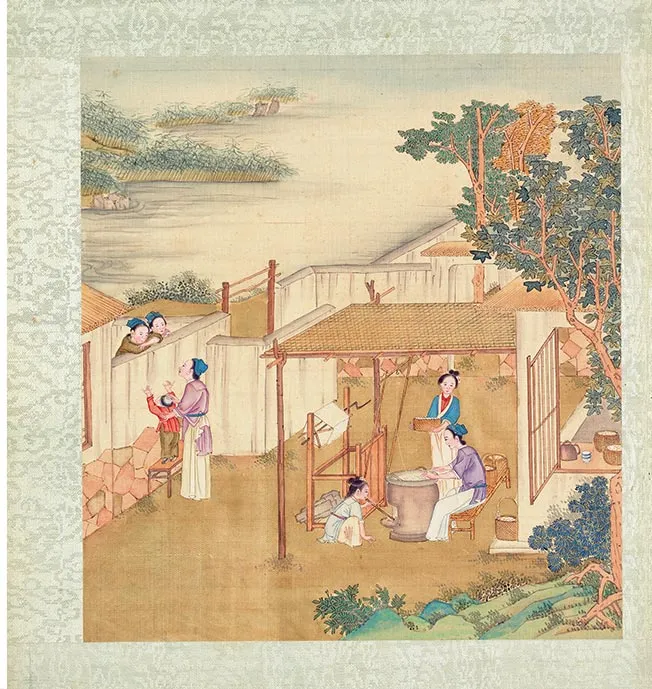 清人《耕织图册》彩绘本_11