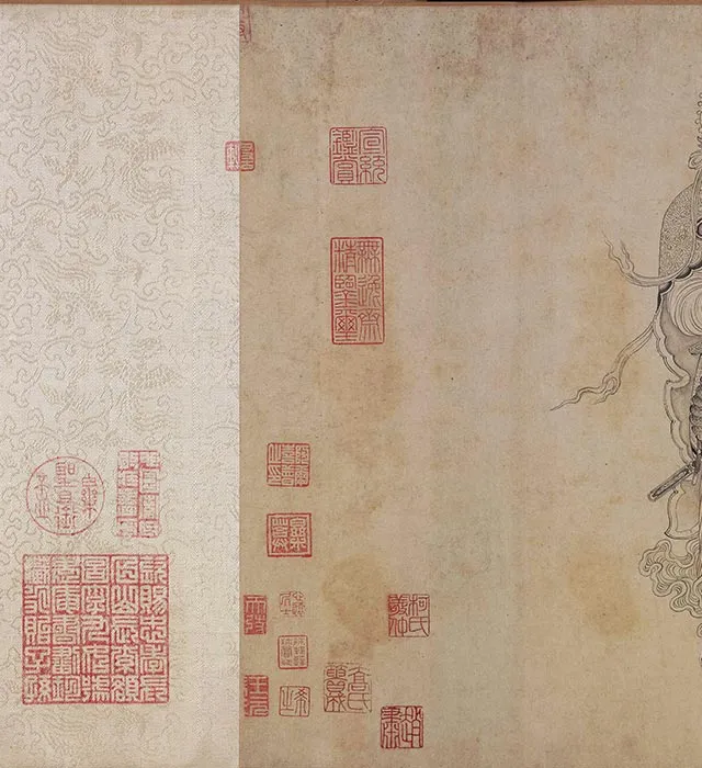 传李公麟白描画《维摩演教图》卷_08