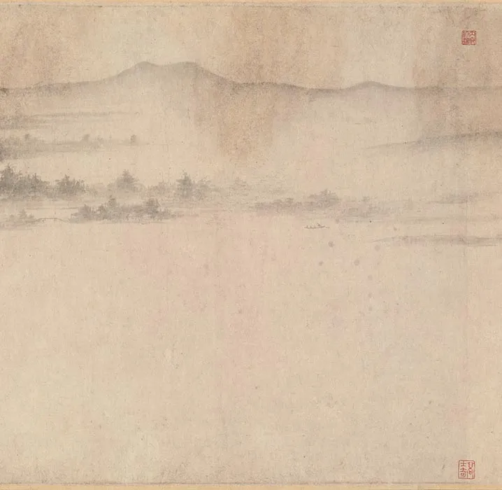 南宋水墨山水《潇湘卧游图》卷_14