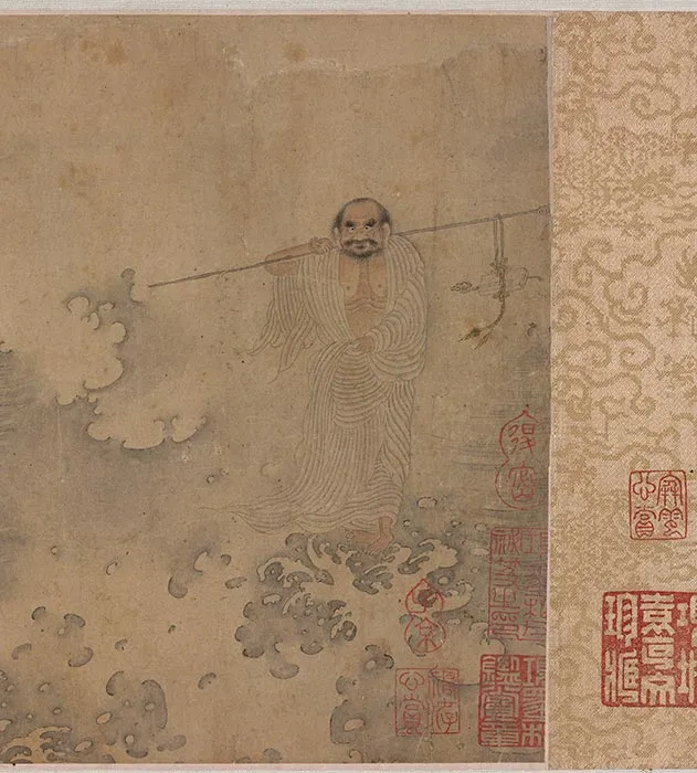 传李公麟《十二罗汉图》卷_25