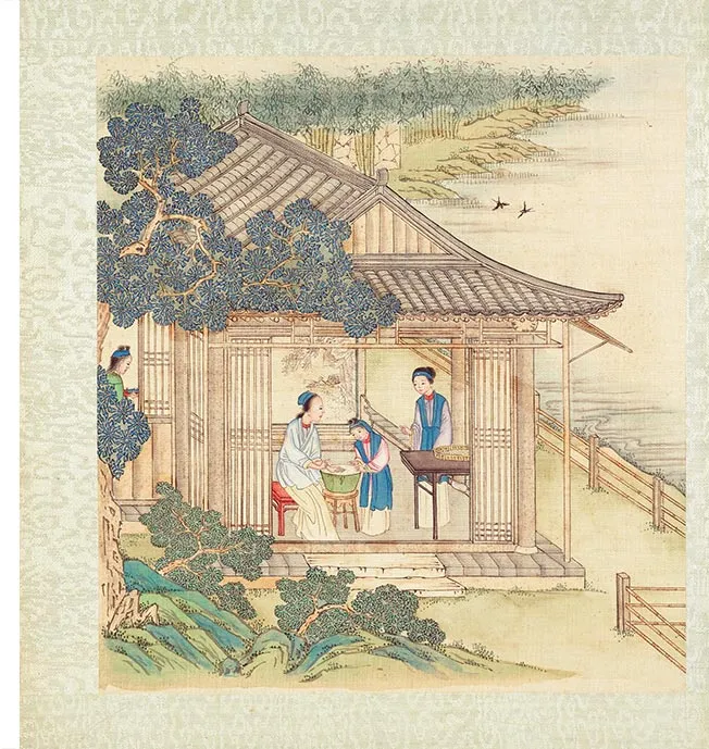 清人《耕织图册》彩绘本_23