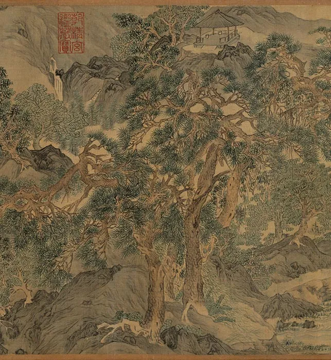 唐寅山水画《耕织图》卷_16