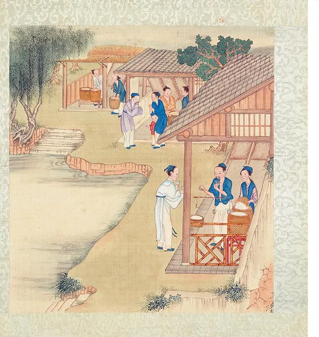 清人《耕织图册》彩绘本_14