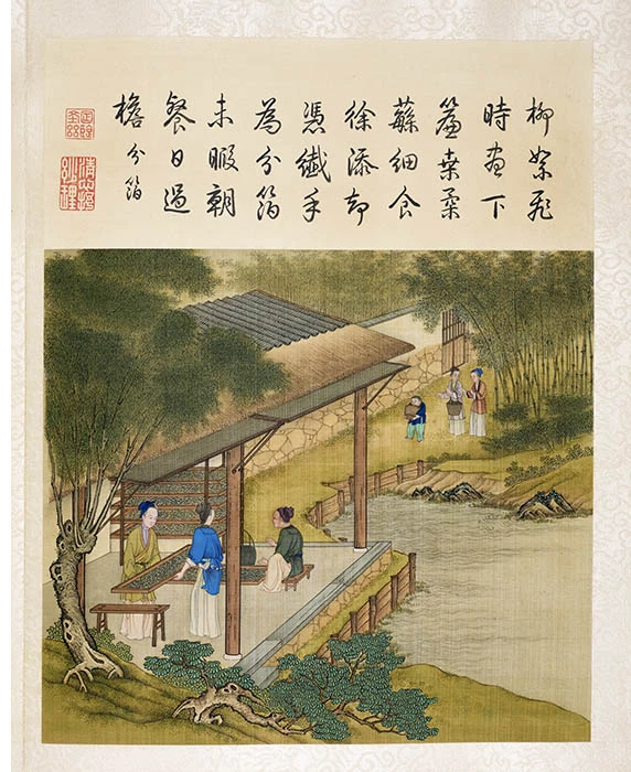 陈枚《耕织图册·分箔》