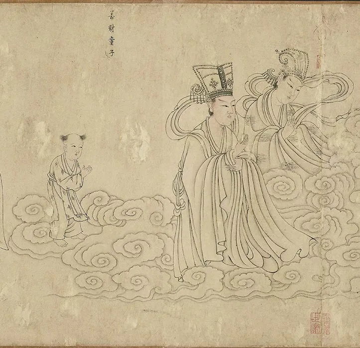 传李公麟白描《华严经变图》卷_05