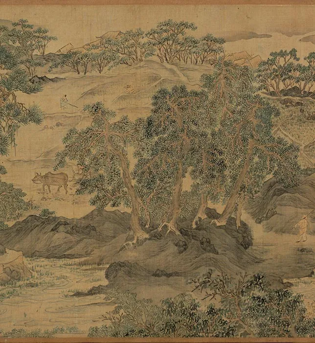 唐寅山水画《耕织图》卷_17