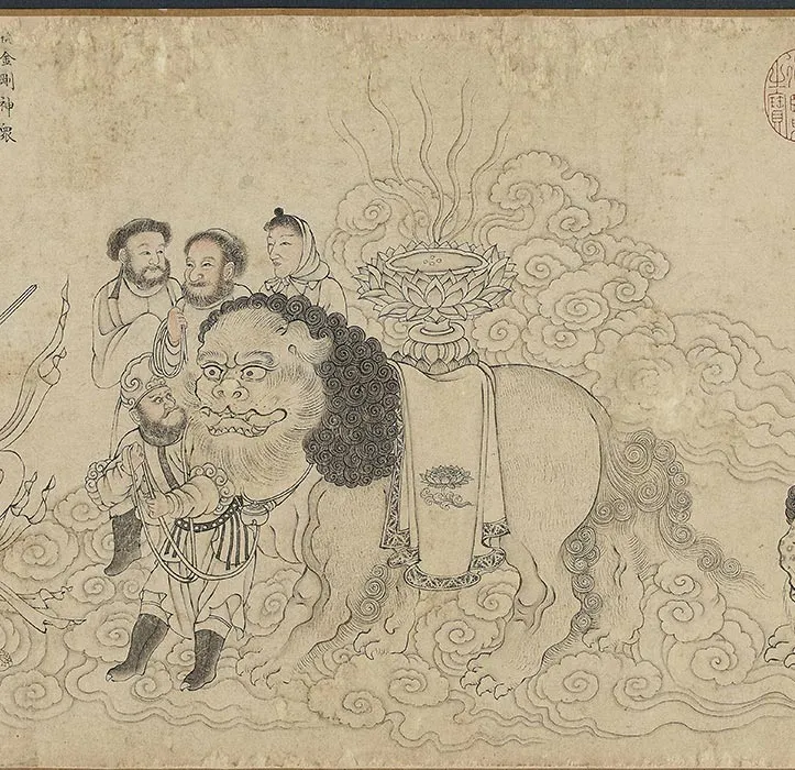 传李公麟白描《华严经变图》卷_28