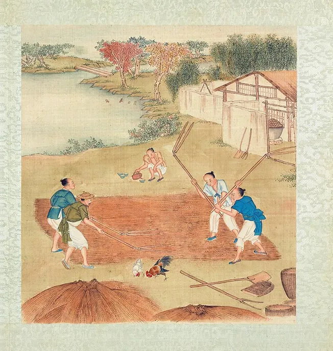 清人《耕织图册》彩绘本_30