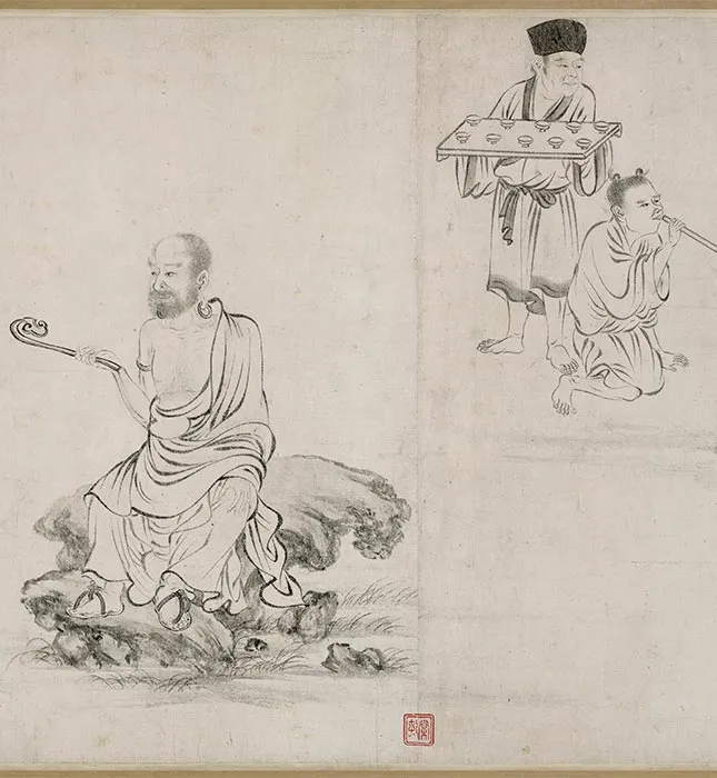 张激《白莲社图》卷_22