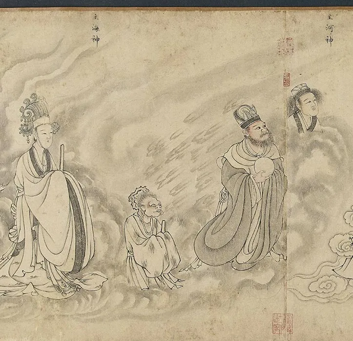传李公麟白描《华严经变图》卷_21