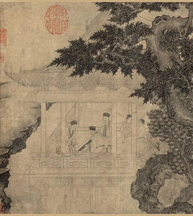 商山四皓会昌九老图卷_17