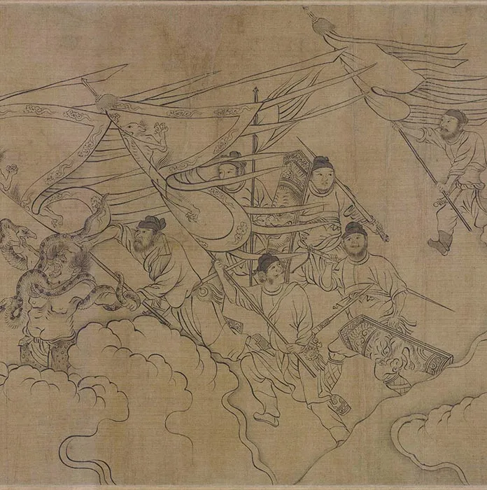 传李公麟白描《西岳降灵图》卷_14